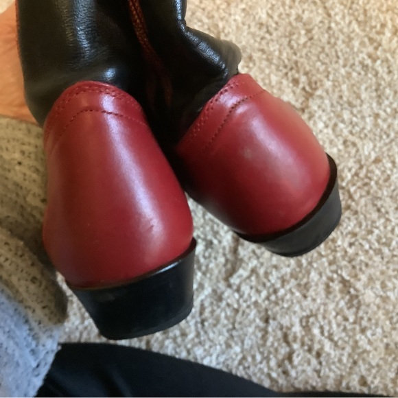 Harley-Davidson Black and Red Heeled Boots - Picture 10 of 12